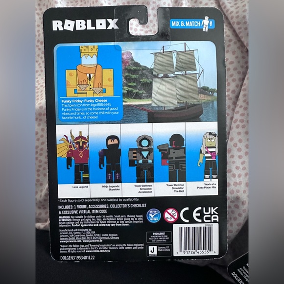 Funky Friday: funky cheese  roblox funky cheese figure with virtual item scarf - Picture 5 of 7